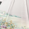 訪問着 美品 しつけ糸付き 縮緬 一つ紋付き 正絹 風景柄 袷仕立て 身丈164cm 裄丈67cm リサイクル着物 着物 共八掛 入学式 卒業式 七五三 お宮参り フォーマル 上品 紅葉 松 桜 紫・藤色_画像5