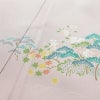 訪問着 美品 しつけ糸付き 縮緬 一つ紋付き 正絹 風景柄 袷仕立て 身丈164cm 裄丈67cm リサイクル着物 着物 共八掛 入学式 卒業式 七五三 お宮参り フォーマル 上品 紅葉 松 桜 紫・藤色_画像18