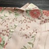 小紋 ポリエステル 花柄 袷仕立て 身丈165cm 裄丈66cm リサイクル着物 着物 ピンク_画像17