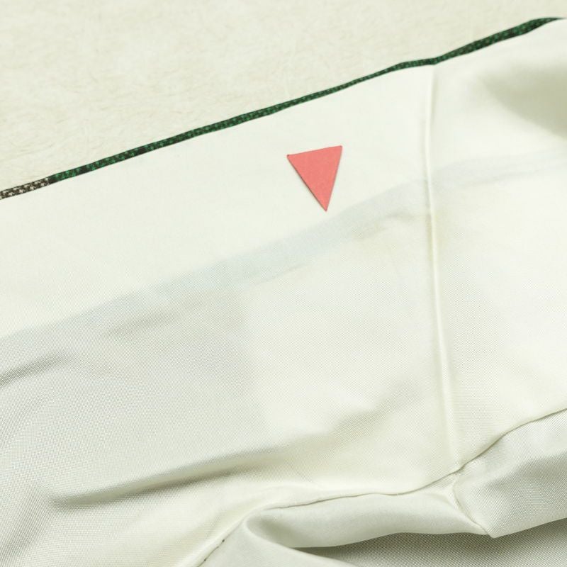 紬 正絹 幾何学柄・抽象柄 袷仕立て 身丈157.5cm 裄丈64.5cm リサイクル着物 着物 カジュアル 茶_画像20