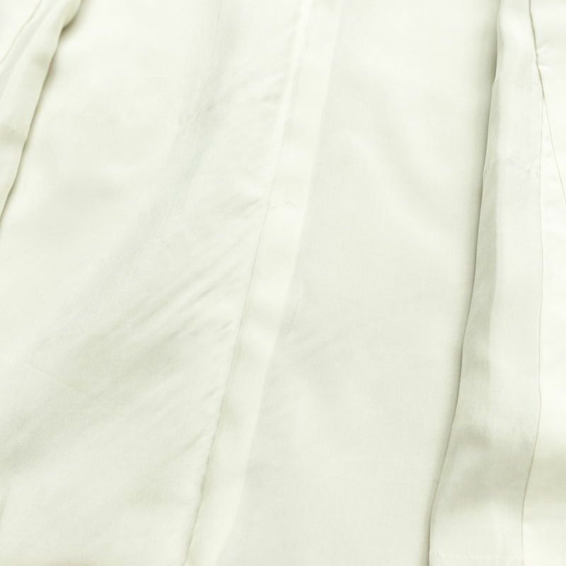 訪問着 綸子 金駒刺繍 一つ紋付き 正絹 木の葉・植物柄 袷仕立て 身丈161.5cm 裄丈65.5cm リサイクル着物 着物 箔 共八掛 入学式 卒業式 七五三 パーティー お宮参り フォーマル 雪輪 萩 ベージュ 緑・うぐいす色_画像20