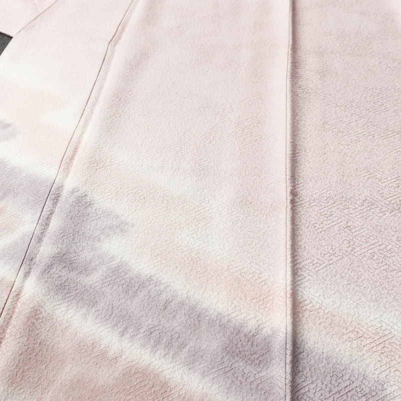 付け下げ 一つ紋付き 正絹 その他の柄 袷仕立て 身丈161.5cm 裄丈65cm リサイクル着物 着物 入学式 卒業式 七五三 お宮参り フォーマル シンプル 上品 ピンク_画像5