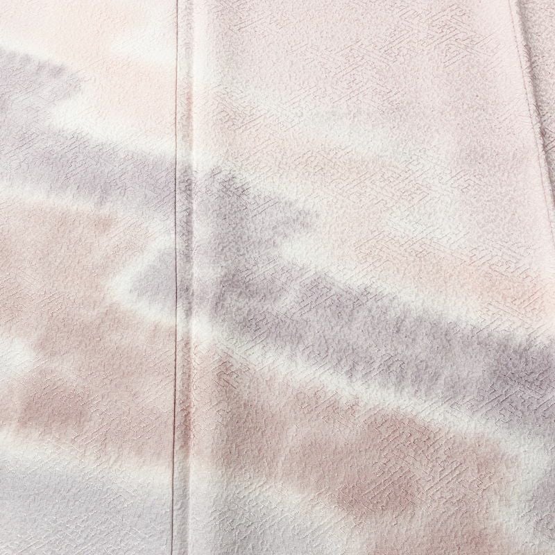 付け下げ 一つ紋付き 正絹 その他の柄 袷仕立て 身丈161.5cm 裄丈65cm リサイクル着物 着物 入学式 卒業式 七五三 お宮参り フォーマル シンプル 上品 ピンク_画像6