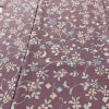 小紋 縮緬 総柄 正絹 花柄 袷仕立て 身丈155cm 裄丈65.5cm リサイクル着物 着物 紫・藤色_画像5