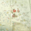 訪問着 綸子 正絹 花柄 袷仕立て 身丈165cm 裄丈66.5cm リサイクル着物 着物 箔 金彩 入学式 卒業式 七五三 お宮参り フォーマル 上品 菊 緑・うぐいす色_画像6