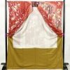 振袖 正絹 花柄 袷仕立て 身丈171.5cm 裄丈65cm リサイクル着物 着物 箔 金彩 成人式 二十歳 二十歳の集い 華やか 菊 桜 赤・朱_画像3