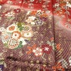 振袖 正絹 花柄 袷仕立て 身丈171.5cm 裄丈65cm リサイクル着物 着物 箔 金彩 成人式 二十歳 二十歳の集い 華やか 菊 桜 赤・朱_画像5