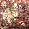振袖 正絹 花柄 袷仕立て 身丈171.5cm 裄丈65cm リサイクル着物 着物 箔 金彩 成人式 二十歳 二十歳の集い 華やか 菊 桜 赤・朱_画像6