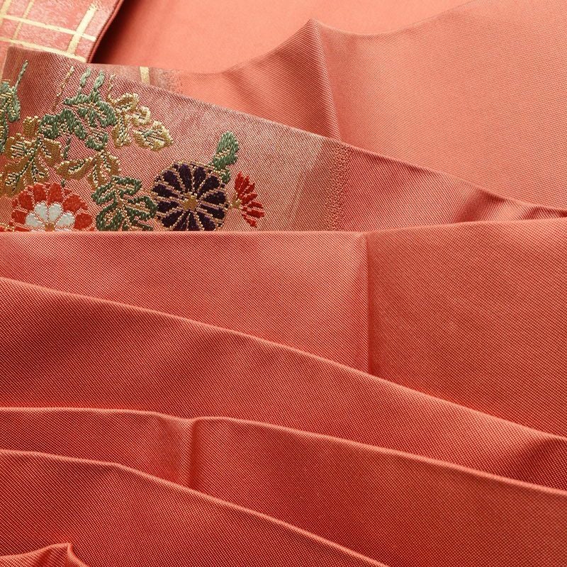 名古屋帯 太鼓柄 良品 正絹 古典柄 名古屋仕立て リサイクル帯 帯 箔 引箔 松 菊 ピンク_画像18