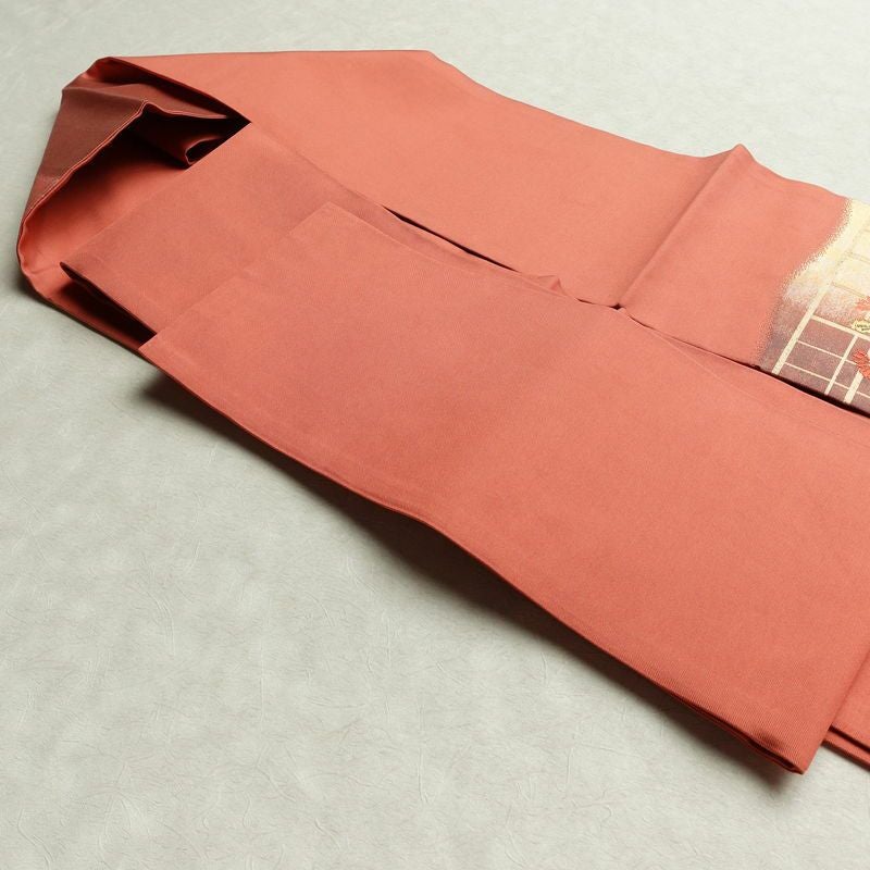 名古屋帯 太鼓柄 良品 正絹 古典柄 名古屋仕立て リサイクル帯 帯 箔 引箔 松 菊 ピンク_画像21