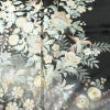 訪問着 一つ紋付き 正絹 花柄 袷仕立て 身丈165.5cm 裄丈66cm リサイクル着物 着物 箔 結婚式 パーティー フォーマル 華やか 黒_画像6