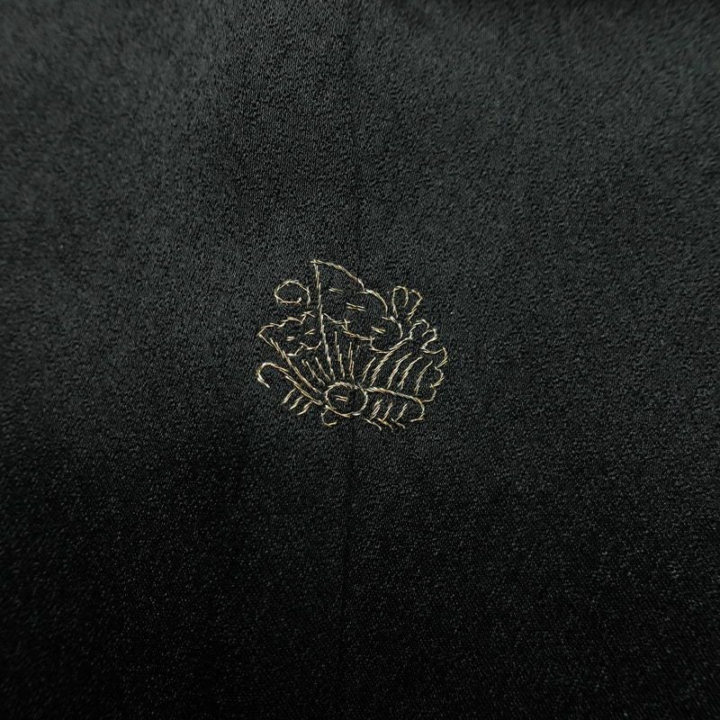 訪問着 一つ紋付き 正絹 花柄 袷仕立て 身丈165.5cm 裄丈66cm リサイクル着物 着物 箔 結婚式 パーティー フォーマル 華やか 黒_画像13