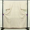 紬 つむぎ着物 正絹 チェック・格子柄 袷仕立て 身丈157.5cm 裄丈66cm リサイクル着物 着物 モダン 白_画像1