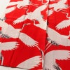 アンティーク 長襦袢 正絹 人物・動物柄 袷仕立て 身丈119cm 裄丈62cm 鶴 粋 赤・朱_画像3