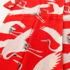 アンティーク 長襦袢 正絹 人物・動物柄 袷仕立て 身丈119cm 裄丈62cm 鶴 粋 赤・朱_画像4