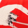 アンティーク 長襦袢 正絹 人物・動物柄 袷仕立て 身丈119cm 裄丈62cm 鶴 粋 赤・朱_画像9