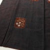 紬 紬着物 絞り 正絹 木の葉・植物柄 袷仕立て 身丈151cm 裄丈64cm リサイクル着物 着物 モダン 茶_画像4