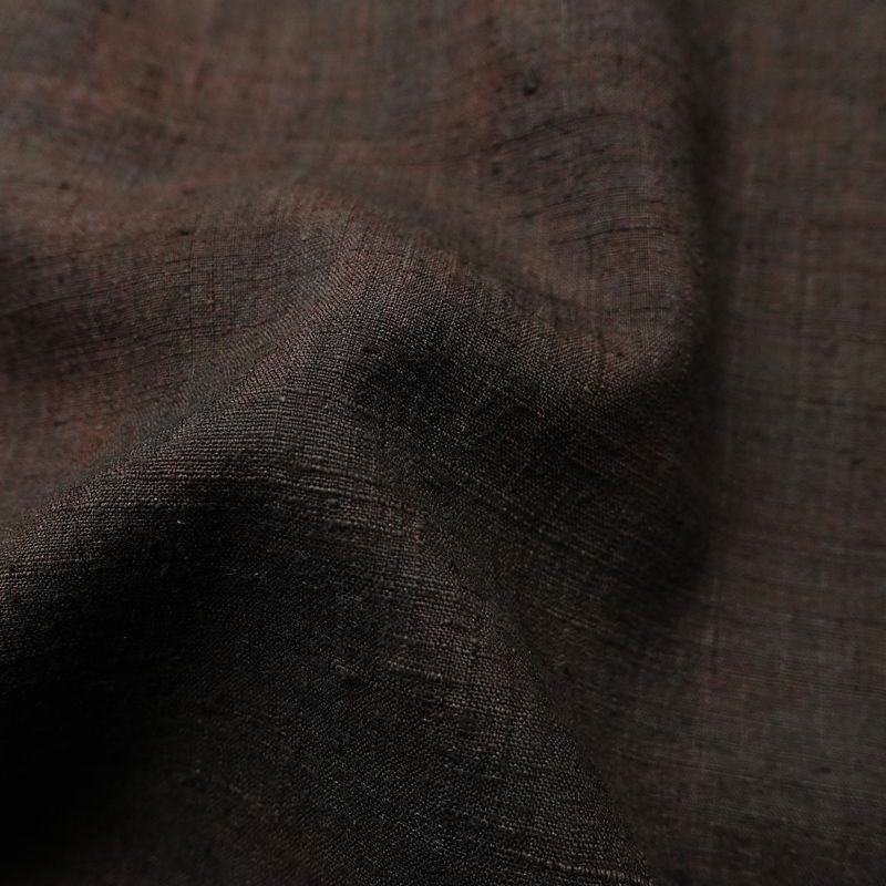 紬 紬着物 絞り 正絹 木の葉・植物柄 袷仕立て 身丈151cm 裄丈64cm リサイクル着物 着物 モダン 茶_画像22