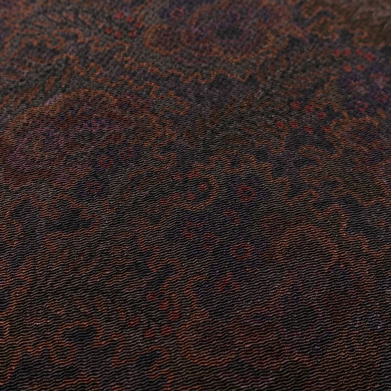 付け下げ 縮緬 正絹 幾何学柄・抽象柄 袷仕立て 身丈166.5cm 裄丈67.5cm リサイクル着物 着物 ぼかし フォーマル モダン オリエンタル 紫・藤色_画像8