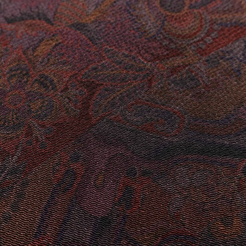 付け下げ 縮緬 正絹 幾何学柄・抽象柄 袷仕立て 身丈166.5cm 裄丈67.5cm リサイクル着物 着物 ぼかし フォーマル モダン オリエンタル 紫・藤色_画像9