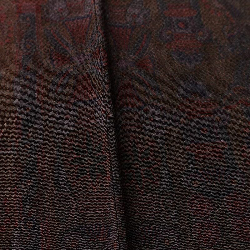 付け下げ 縮緬 正絹 幾何学柄・抽象柄 袷仕立て 身丈166.5cm 裄丈67.5cm リサイクル着物 着物 ぼかし フォーマル モダン オリエンタル 紫・藤色_画像10