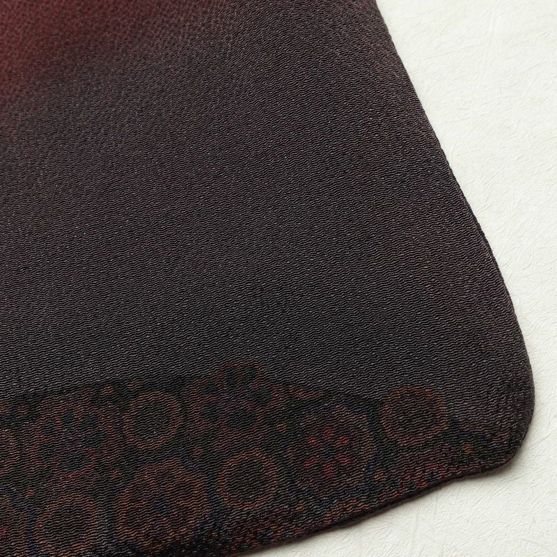 付け下げ 縮緬 正絹 幾何学柄・抽象柄 袷仕立て 身丈166.5cm 裄丈67.5cm リサイクル着物 着物 ぼかし フォーマル モダン オリエンタル 紫・藤色_画像14