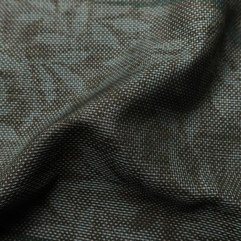 本場大島紬 大島紬 都喜ヱ門 良品 純泥染 正絹 木の葉・植物柄 袷仕立て 身丈160cm 裄丈64cm リサイクル着物 一部しつけ糸付き 着物 モダン 洒落 茶_画像19