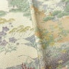 小紋 縮緬 総柄 正絹 風景柄 袷仕立て 身丈161.5cm 裄丈65cm リサイクル着物 着物 松 菊 桜 ベージュ_画像10