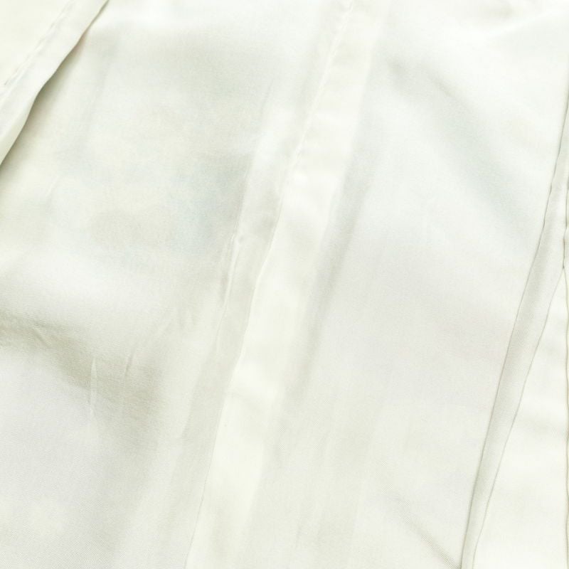 小紋 縮緬 総柄 正絹 風景柄 袷仕立て 身丈161.5cm 裄丈65cm リサイクル着物 着物 松 菊 桜 ベージュ_画像18