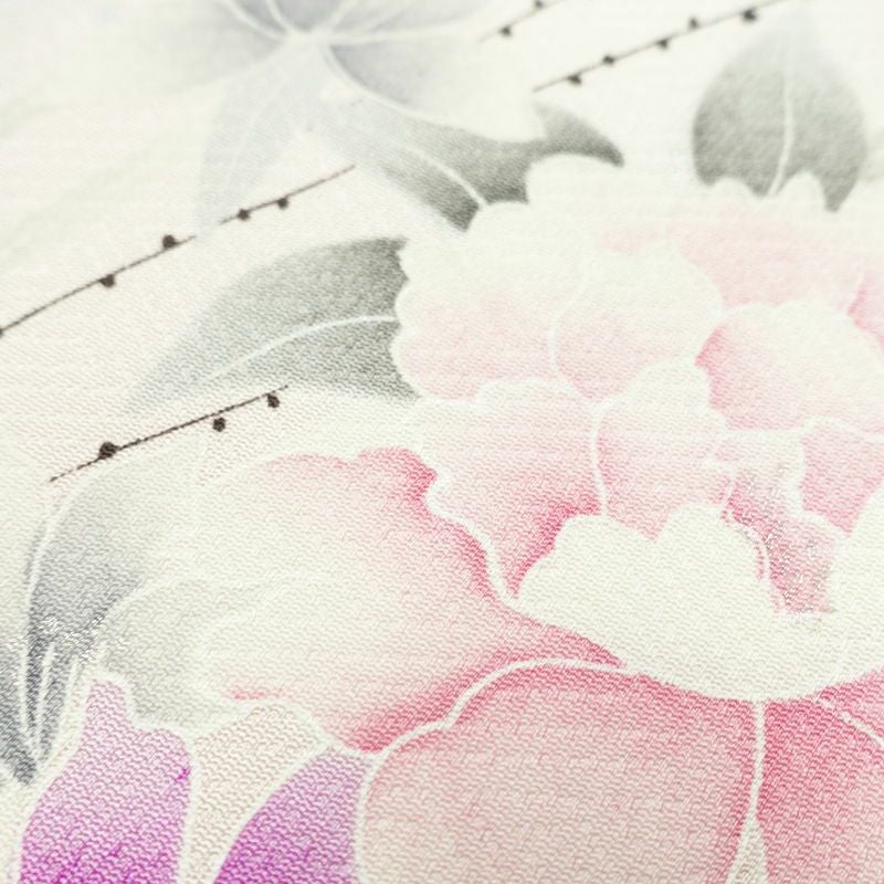 付け下げ 正絹 花柄 袷仕立て 身丈156.5cm 裄丈66.5cm リサイクル着物 着物 箔 フォーマル 華やか 青・紺_画像10