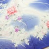 付け下げ 正絹 花柄 袷仕立て 身丈156.5cm 裄丈66.5cm リサイクル着物 着物 箔 フォーマル 華やか 青・紺_画像13