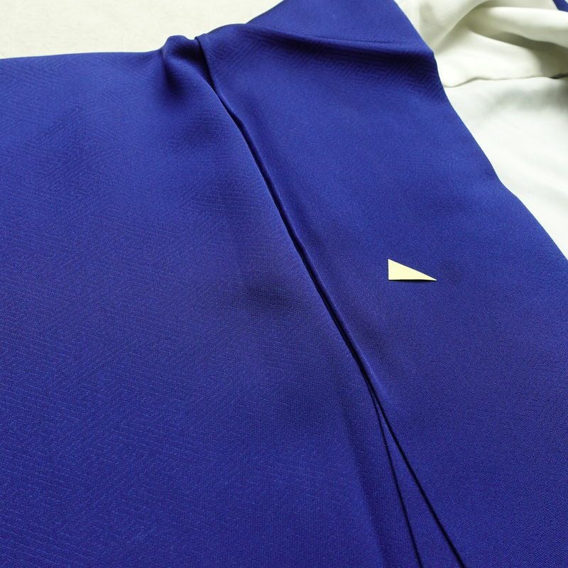 付け下げ 正絹 花柄 袷仕立て 身丈156.5cm 裄丈66.5cm リサイクル着物 着物 箔 フォーマル 華やか 青・紺_画像19