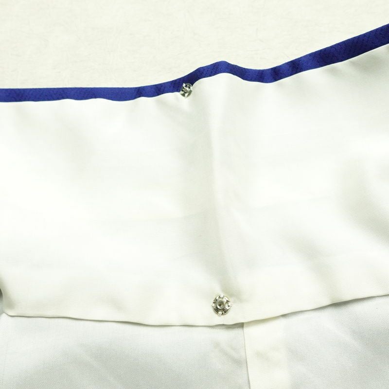 付け下げ 正絹 花柄 袷仕立て 身丈156.5cm 裄丈66.5cm リサイクル着物 着物 箔 フォーマル 華やか 青・紺_画像21