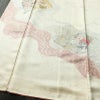 訪問着 絞り 綸子 一つ紋付き 正絹 古典柄 袷仕立て 身丈162.5cm 裄丈66cm リサイクル着物 着物 箔 入学式 卒業式 七五三 お宮参り フォーマル 上品 扇子 クリーム_画像4