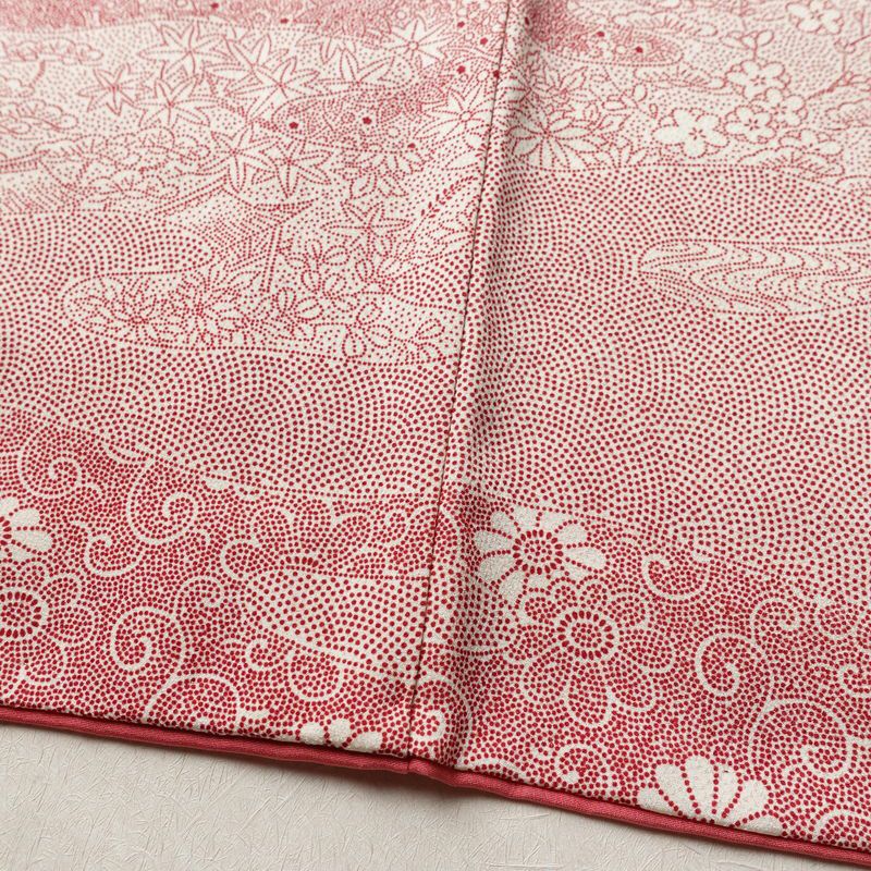 付け下げ 総柄 正絹 古典柄 袷仕立て 身丈159.5cm 裄丈62.5cm リサイクル着物 着物 ピンク_画像10