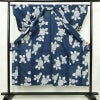 浴衣 バチ衿仕立て 紫陽花 綿 花柄 単衣仕立て 身丈146cm 裄丈64cm シンプル 夏用 青・紺_画像3