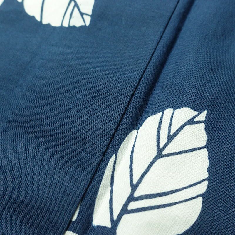 浴衣 バチ衿仕立て 紫陽花 綿 花柄 単衣仕立て 身丈146cm 裄丈64cm シンプル 夏用 青・紺_画像9