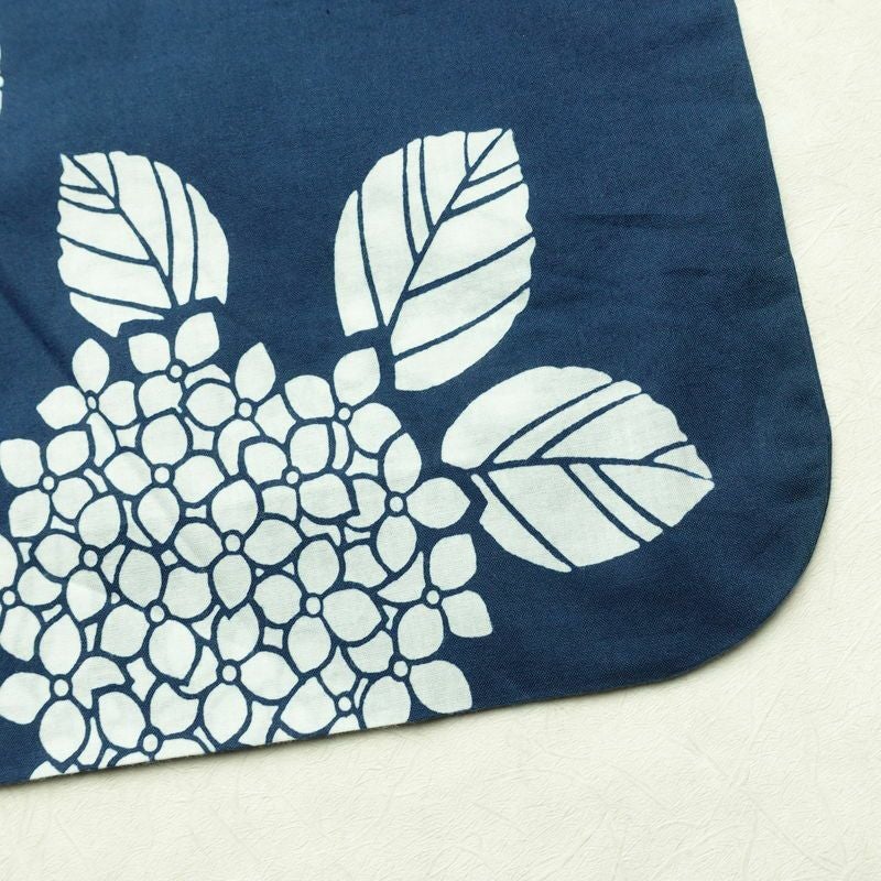 浴衣 バチ衿仕立て 紫陽花 綿 花柄 単衣仕立て 身丈146cm 裄丈64cm シンプル 夏用 青・紺_画像15