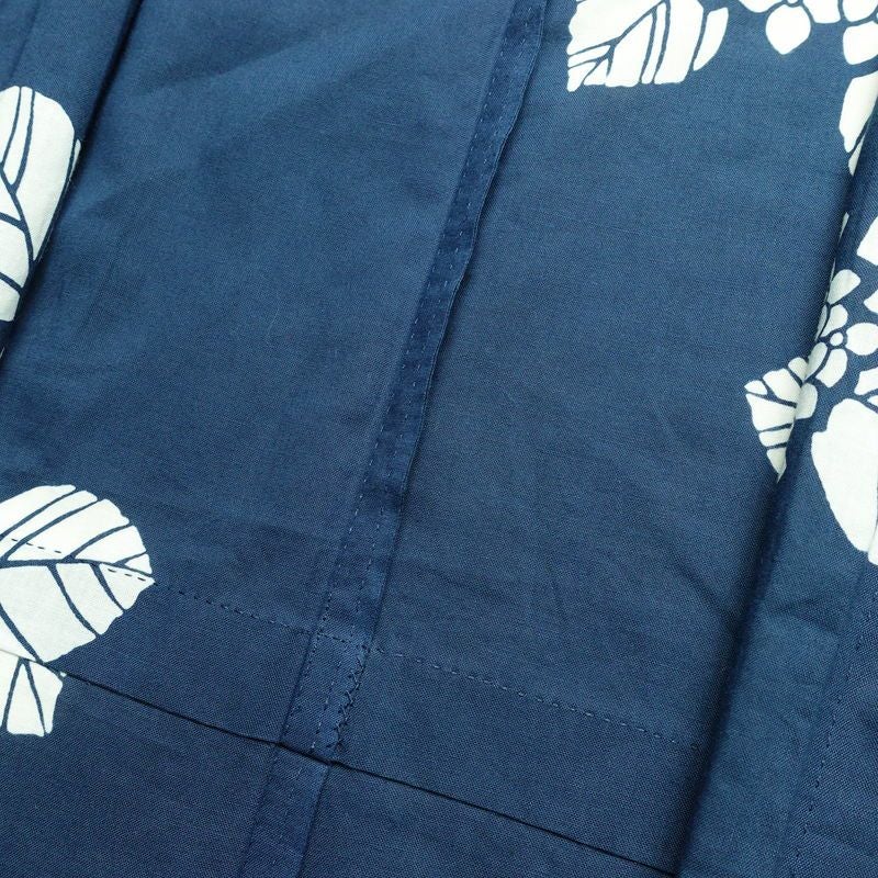 浴衣 バチ衿仕立て 紫陽花 綿 花柄 単衣仕立て 身丈146cm 裄丈64cm シンプル 夏用 青・紺_画像18