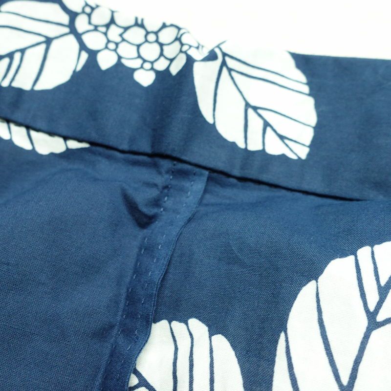 浴衣 バチ衿仕立て 紫陽花 綿 花柄 単衣仕立て 身丈146cm 裄丈64cm シンプル 夏用 青・紺_画像19
