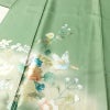 訪問着 良品 正絹 花柄 袷仕立て 身丈159.5cm 裄丈64.5cm リサイクル着物 着物 箔 金彩 入学式 卒業式 結婚式 七五三 パーティー お宮参り フォーマル 華やか 色箔 緑・うぐいす色_画像5