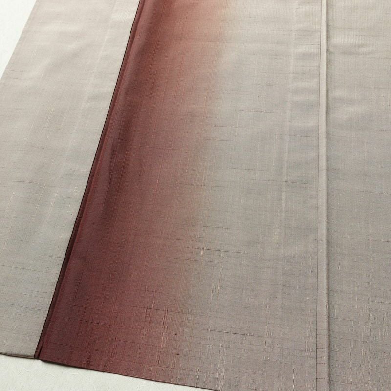 単衣 紬 紬着物 正絹 単衣仕立て 身丈158.5cm 裄丈66.5cm リサイクル着物 着物 薄物 モダン シンプル おしゃれ グラデーション 粋 茶_画像4