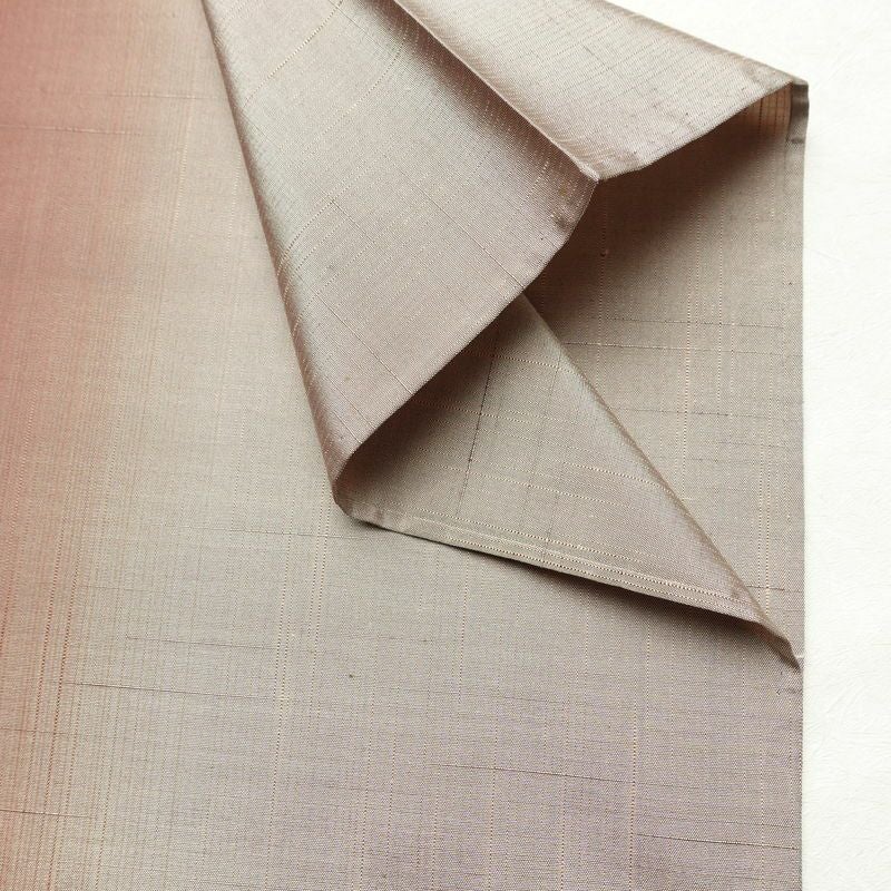 単衣 紬 紬着物 正絹 単衣仕立て 身丈158.5cm 裄丈66.5cm リサイクル着物 着物 薄物 モダン シンプル おしゃれ グラデーション 粋 茶_画像16