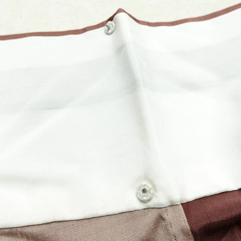 単衣 紬 紬着物 正絹 単衣仕立て 身丈158.5cm 裄丈66.5cm リサイクル着物 着物 薄物 モダン シンプル おしゃれ グラデーション 粋 茶_画像21