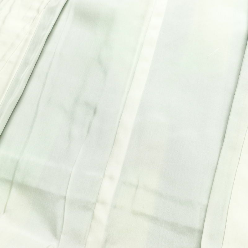 紬 正絹 チェック・格子柄 袷仕立て 身丈155cm 裄丈63cm リサイクル着物 着物 つむぎ モダン 緑・うぐいす色_画像18