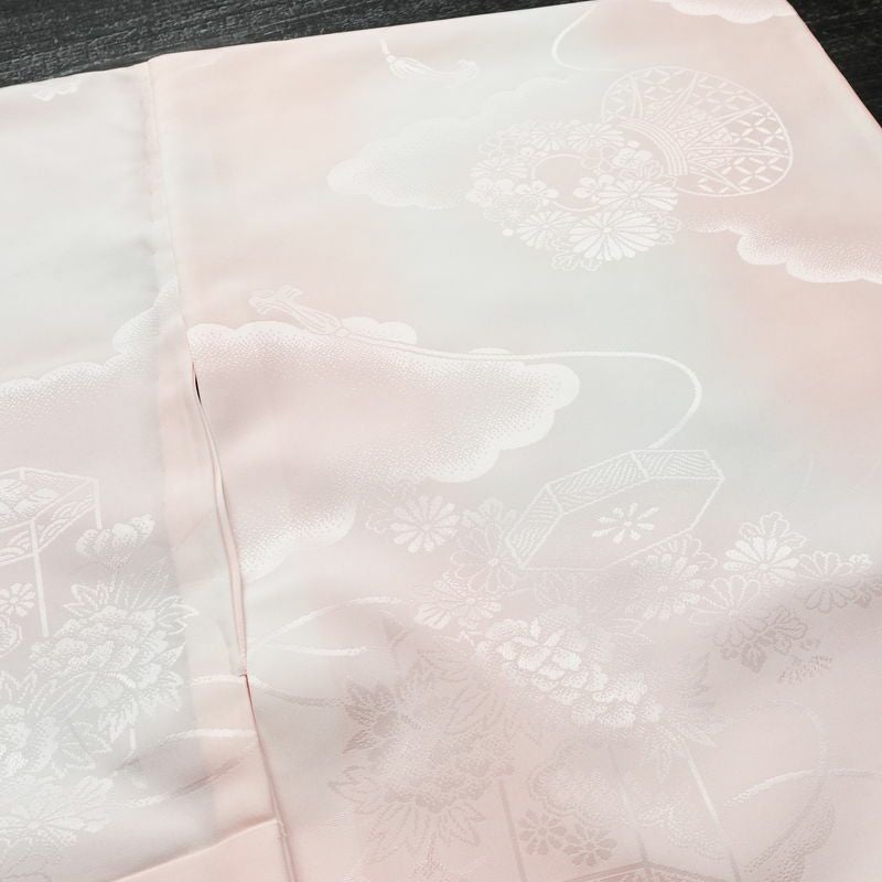 長襦袢 振袖用 ポリエステル 古典柄 袖無双・胴抜き 身丈131.5cm 裄丈67.5cm 成人式 二十歳 二十歳の集い フォーマル ピンク_画像12