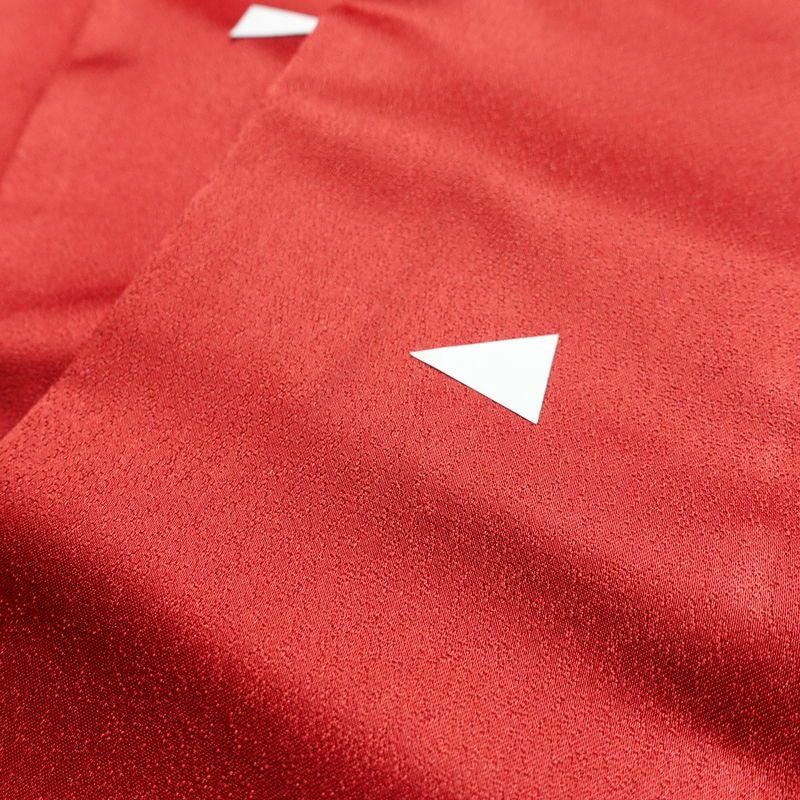 振袖 正絹 花柄 袷仕立て 身丈163cm 裄丈69.5cm リサイクル着物 着物 箔 金彩 成人式 二十歳 二十歳の集い フォーマル シンプル 赤・朱_画像16