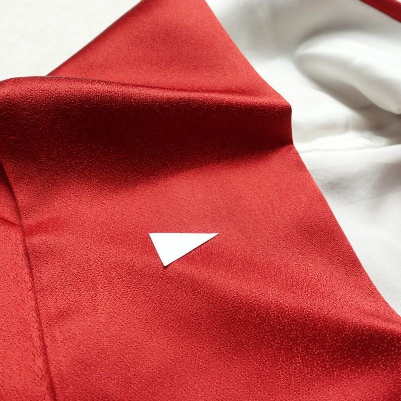 振袖 正絹 花柄 袷仕立て 身丈163cm 裄丈69.5cm リサイクル着物 着物 箔 金彩 成人式 二十歳 二十歳の集い フォーマル シンプル 赤・朱_画像17