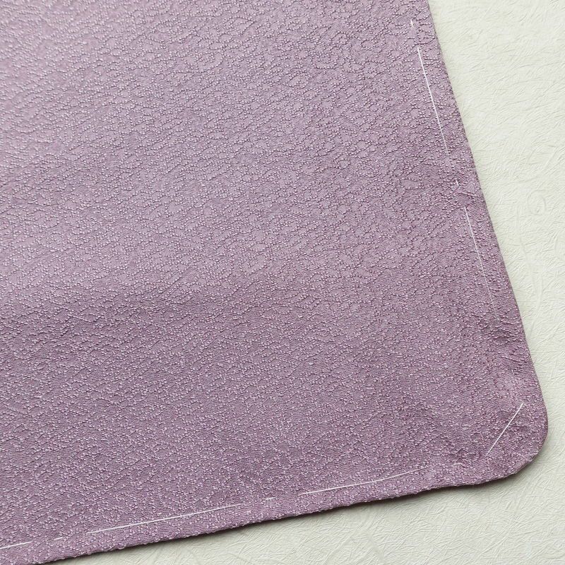 色無地 しつけ糸付き 一つ紋付き 正絹 その他の柄 袷仕立て 身丈158.5cm 裄丈65.5cm リサイクル着物 着物 お茶会 紫・藤色_画像17