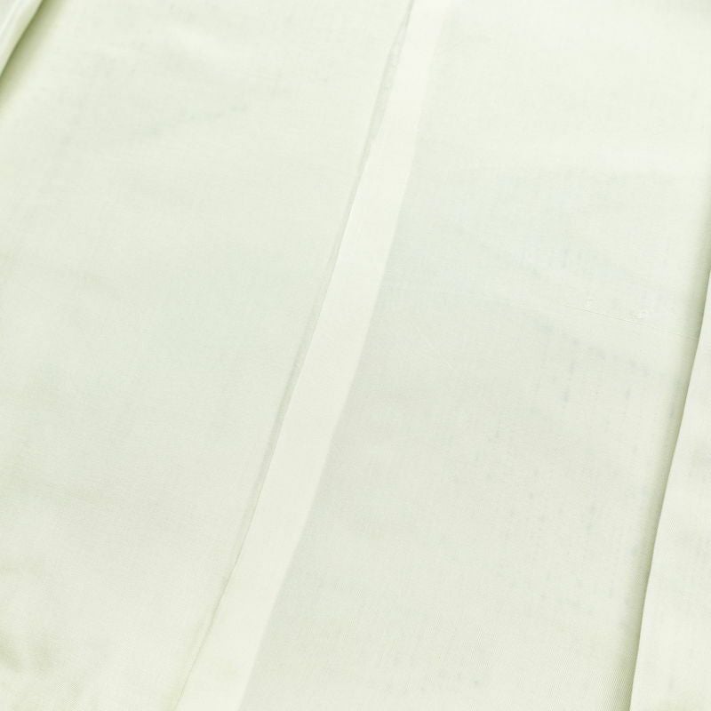 紬 良品 正絹 流水・波柄 袷仕立て 身丈162cm 裄丈64cm リサイクル着物 一部しつけ糸付き つむぎ 着物 緑・うぐいす色_画像19